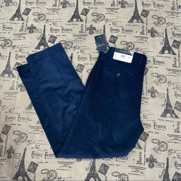 Lauren Ralph Lauren NWT! Classic Fit Dark Teal Corduroy Pant Size 34 - Picture 3 of 14